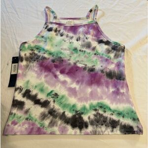NWT L Catherine Malandrino tye dyed tank top.